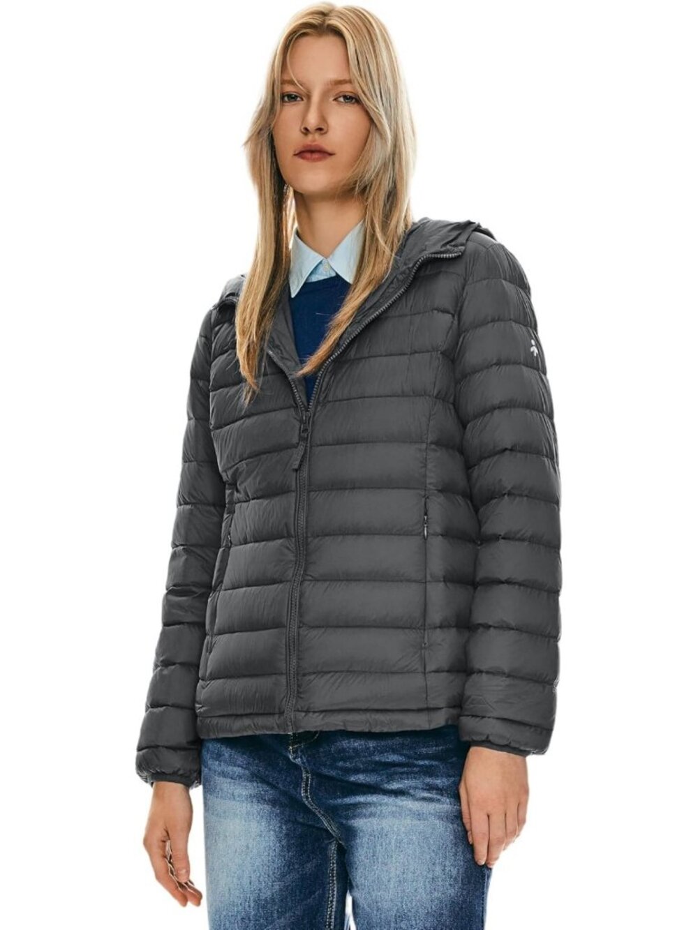 Lightweight Packable Down Jacket | Hooded Short Puffer Coat for Women